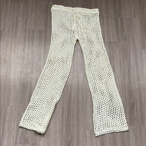 Cream Crochet Pants